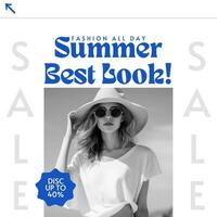 Summer Fashion Promotion Instagram Post template