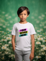 AI generated Editable tshirt mockup PSD template