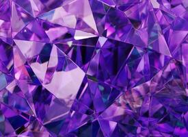 Luxury Abstract Realistic Purple Crystal Texture Reflection Close Up Background 3D rendering photo