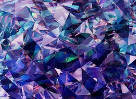 Luxury Abstract Realistic Purple Crystal Texture Reflection Close Up Background 3D rendering photo