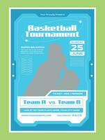 folleto del torneo de baloncesto vector