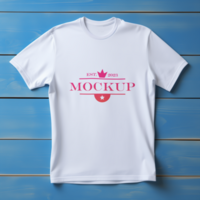 AI generated White T-shirt mockup design psd