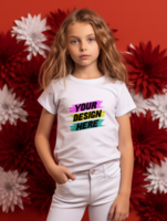 AI generated Editable tshirt mockup PSD template