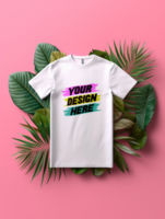 AI generated Editable tshirt mockup PSD template