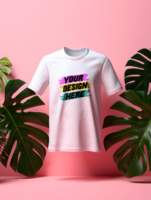 AI generated Editable tshirt mockup PSD template