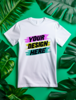 AI generated Editable tshirt mockup PSD template