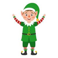 Christmas elf. Santa's helper. Vector illustration.