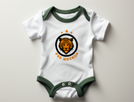 AI generated Editable baby bodysuit mockup PSD template