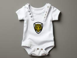 AI generated Editable baby bodysuit mockup PSD template