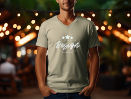 AI generated Editable tshirt mockup PSD template