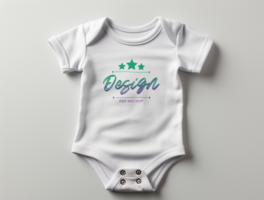 AI generated Editable baby bodysuit mockup PSD template