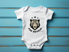 ai gegenereerd bewerkbare baby bodysuit mockup psd sjabloon