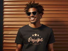 AI generated Editable tshirt mockup PSD template