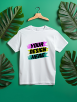 ai generiert T-Shirt Attrappe, Lehrmodell, Simulation Design psd