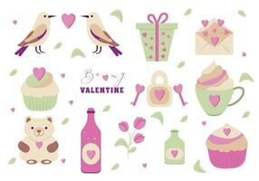 Valentines day set vector