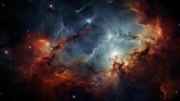 AI Generated. Stellar Nebula in Deep Space photo