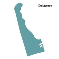 Delaware map. Map of Delaware map, USA map flag vector