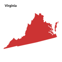 State of Virginia, VA. USA map png