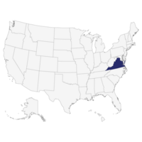 Estado do Virgínia, va. EUA mapa png