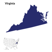 estado de Virginia, Virginia. Estados Unidos mapa png