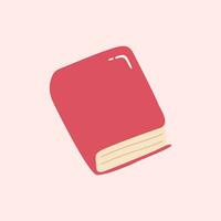 a red book icon on a pink background vector