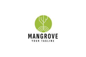 mangrove tree logo vector icon illustration