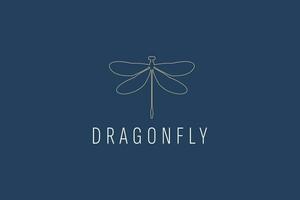 dragonfly logo vector icon illustration