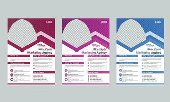 Modern business flyer design for print vector