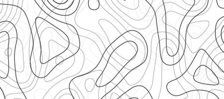 Abstract Black Line Contour Pattern white background Wallpaper vector