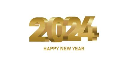 Happy New Year 2024. isolated background vector