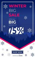 Winter sale special offer background, for banners, templates, posters, flyers and others. vector