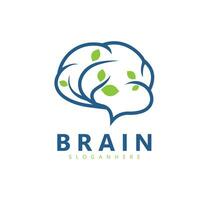 Brain tree logo design inspiration vector icon