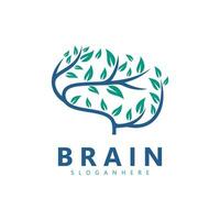 Brain tree logo design inspiration vector icon