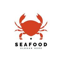 Seafood crab lobster logo template design vector illustration