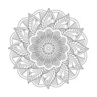 Mandala Celestial Convergence  coloring book page for kdp book interior vector
