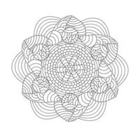 Celestial Convergence mandala coloring book page for kdp book interior vector