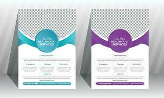 Medical Flyer Template Design, Brochure for Medical, Healthcare business flyer vector