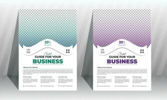 Corporate Business Flyer poster design pamphlet brochure cover design layout background, two colors scheme, vector template in A4 size - Vector