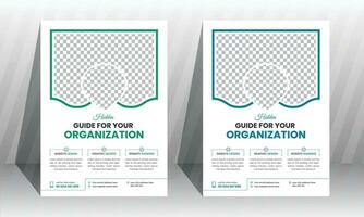 Corporate Business Flyer poster design pamphlet brochure cover design layout background, two colors scheme, vector template in A4 size - Vector