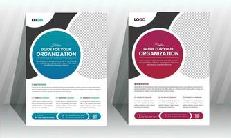 Corporate Business Flyer poster design pamphlet brochure cover design layout background, two colors scheme, vector template in A4 size - Vector