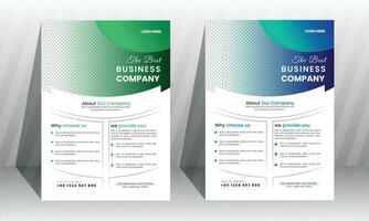 Corporate Business Flyer poster design pamphlet brochure cover design layout background, two colors scheme, vector template in A4 size - Vector