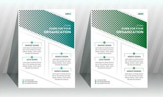 Corporate Business Flyer poster design pamphlet brochure cover design layout background, two colors scheme, vector template in A4 size - Vector