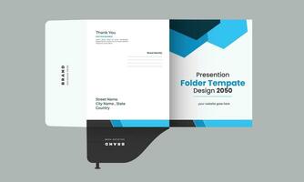 Elegant corporate folder template Free Vector