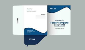 Folder design cover for catalogue brochures layout Free Vector