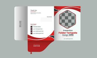 1Elegant corporate folder template Pro Vector