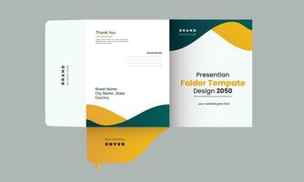 Folder design cover for catalogue brochures layout Free Vector