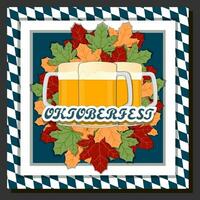 Beautiful illustration on theme of celebrating annual Oktoberfest holiday vector