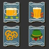 Beautiful illustration on theme of celebrating annual Oktoberfest holiday vector