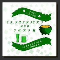 Beautiful illustration on theme of celebrating annual holiday St. Patrick's Day vector