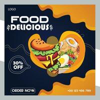 food poster design template Vector